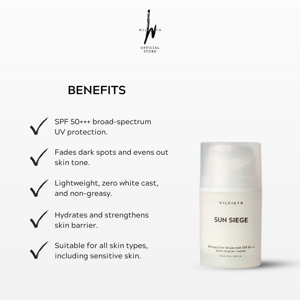 Sun Siege Morning Glow Serum with SPF 50+++ 50mL